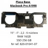 Placa Base MacBook Pro 15" i7 2,2 16 RAM, SSD 256GB / 2018